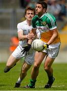 4 July 2015; Paul McConway, Offaly, in action against Niall Kelly, Kildare. GAA Football All-Ireland Senior Championship, Round 2A, Offaly v Kildare. O'Connor Park, Tullamore, Co. Offaly. Picture credit: Piaras Ó Mídheach / SPORTSFILE