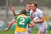 4 July 2015; Paul Cribbin, Kildare, in action against Brian Darby, left, and Peter Cunningham, Offaly. GAA Football All-Ireland Senior Championship, Round 2A, Offaly v Kildare. O'Connor Park, Tullamore, Co. Offaly. Picture credit: Cody Glenn / SPORTSFILE
