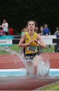 4 July 2015; Annalise Crean, Adamstown AC, Co. Wexford,  competing in the Girls U17 2000m Steeplechase during the GloHealth Juvenile Track and Field Championships. Harriers Stadium, Tullamore, Co. Offaly. Picture credit: Sam Barnes / SPORTSFILE