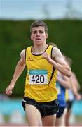 4 July 2015; Sean Corry, Omagh Harriers, Co. Tyrone, competing in the Boys U16 800m during the GloHealth Juvenile Track and Field Championships. Harriers Stadium, Tullamore, Co. Offaly. Picture credit: Sam Barnes / SPORTSFILE