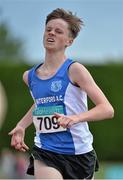 4 July 2015; Evan Keane, Waterford A.C, Co. Waterford, competing in the Boys U16 800m during the GloHealth Juvenile Track and Field Championships. Harriers Stadium, Tullamore, Co. Offaly. Picture credit: Sam Barnes / SPORTSFILE