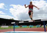 4 July 2015; Sean Collins,  Ennis Track A.C., Co. Clare, competing in the U19 Boys 3000m Steeplechase during the GloHealth Juvenile Track and Field Championships. Harriers Stadium, Tullamore, Co. Offaly. Picture credit: Sam Barnes / SPORTSFILE