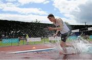 4 July 2015; Fergus McCormack, Raheny Shamrock A.C, Co. Dublin, competing in the Boys U18 3000m Steeplechase during the GloHealth Juvenile Track and Field Championships. Harriers Stadium, Tullamore, Co. Offaly. Picture credit: Sam Barnes / SPORTSFILE