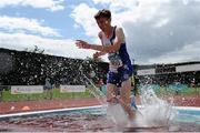 4 July 2015; Mathew Molloy, Tullamore Harriers A.C., Co. Offaly, competing in the Boys U18 3000m Steeplechase during the GloHealth Juvenile Track and Field Championships. Harriers Stadium, Tullamore, Co. Offaly. Picture credit: Sam Barnes / SPORTSFILE