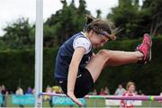 4 July 2015; Saoirse Allen, St. Senans A.C., Co. Kilkenny, competing in the Girls U12 High Jump during the GloHealth Juvenile Track and Field Championships. Harriers Stadium, Tullamore, Co. Offaly. Picture credit: Sam Barnes / SPORTSFILE