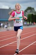 4 July 2015; Rachel Hosey, Limerick A.C., Co. Limerick, competing in the Girls U15 800m during the GloHealth Juvenile Track and Field Championships. Harriers Stadium, Tullamore, Co. Offaly. Picture credit: Sam Barnes / SPORTSFILE