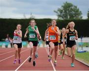 4 July 2015; General view of the action during the Girls U15 800m during the GloHealth Juvenile Track and Field Championships. Harriers Stadium, Tullamore, Co. Offaly. Picture credit: Sam Barnes / SPORTSFILE