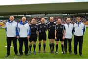 4 July 2015; Officials before the match. GAA Football All-Ireland Senior Championship, Round 2A, Offaly v Kildare. O'Connor Park, Tullamore, Co. Offaly. Picture credit: Cody Glenn / SPORTSFILE