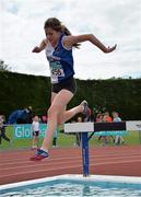 4 July 2015; Cara Todd, Tullamore Harriers A.C., Co. Offaly, competing in the Girls U17 2000m Steeplechase during the GloHealth Juvenile Track and Field Championships. Harriers Stadium, Tullamore, Co. Offaly. Picture credit: Sam Barnes / SPORTSFILE