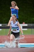 4 July 2015; Lauren Darmody, Castlecomer A.C., Co. Kilkenny competing in the Girls U19 3000m Steeplechase during the GloHealth Juvenile Track and Field Championships. Harriers Stadium, Tullamore, Co. Offaly. Picture credit: Sam Barnes / SPORTSFILE