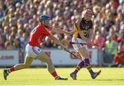 4 July 2015; Diarmuid O'Keeffe, Wexford, in action against Conor Lehane, Cork. GAA Hurling All-Ireland Senior Championship, Round 1, Wexford v Cork. Innovate Wexford Park, Wexford. Picture credit: Matt Browne / SPORTSFILE