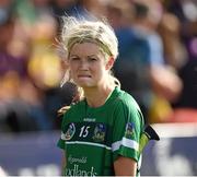 4 July 2015; Limerick's Aoife Sheehan after the game. Liberty Insurance Camogie Championship, Wexford v Limerick. Innovate Wexford Park, Wexford. Picture credit: Matt Browne / SPORTSFILE