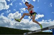 4 July 2015; Jamie Roche, Ennis Track A.C., Co. Clare, competing in the Boys U17 2000m Steeplechase during the GloHealth Juvenile Track and Field Championships. Harriers Stadium, Tullamore, Co. Offaly. Picture credit: Sam Barnes / SPORTSFILE