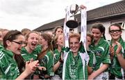 4 July 2015;  Limerick players celebrate after victory over Derry. All Ireland Ladies Football U14 'C' Championship, Derry v Limerick. Ballymahon, Co. Longford. Picture credit: David Maher / SPORTSFILE