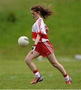 4 July 2015; Saoirse Hasson, Derry. All Ireland Ladies Football U14 'C' Championship, Derry v Limerick. Ballymahon, Co. Longford. Picture credit: David Maher / SPORTSFILE