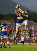5 July 2015; Mark O'Connor, Kerry, contests a high ball with Jack Kennedy, Tipperary. Electric Ireland Munster GAA Football Minor Championship Final, Kerry v Tipperary. Fitzgerald Stadium, Killarney, Co. Kerry.  Picture credit: Brendan Moran / SPORTSFILE