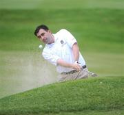 20 September 2008; Stephen Moloney, Castletroy Golf Club, plays from a bunker on the 12th hole during the Bulmers Senior Cup Final. Bulmers Cups and Shields Finals 2008, Monkstown Golf Club, Parkgarriff, Monkstown, Co. Cork. Picture credit: Ray McManus / SPORTSFILE