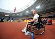 8 September 2008; Eoin Cleare, from Birr, Co. Offaly, awaits his turn during the Men's Shot Putt Final - F32. Eoin finished in 7th position overall with a distance of 6.11m. Beijing Paralympic Games 2008, Men's Shot Putt Final F32, National Stadium, Olympic Green, Beijing, China. Picture credit: Brian Lawless / SPORTSFILE