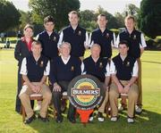 17 September 2008; Athlone Golf Club who were defeated by Limerick in the semi finals of the Bulmers Barton Shield, back row left to right, Anne Hogan, Brand Manager, Bulmers; Kelan McDonagh; Mark Rowe; Ciaran O’Connor; Aidan Dooley. Front row, left to right, Mark Butler, Joe Higgins, Club Captain, Pat Egan, Team Captain, Thomas O’Connor.  Bulmers Barton Shield Semi-Finals. Bulmers Cups and Shields Finals 2008, Monkstown Golf Club, Parkgarriff, Monkstown, Co. Cork. Picture credit: Ray McManus / SPORTSFILE