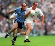 12 August 2000; Willie McCreery of Kildare in action against Brian Stynes of Dublin during the Bank of Ireland Leinster Senior Football Championship Final replay match between Dublin and Kildare at Croke Park in Dublin. Photo by Ray McManus/Sportsfile