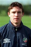 2 April 2000; Niall Hudson of Republic of Ireland poses for a portrait prior to U18 Squad Training at the AUL Sports Complex in Dublin. Photo by David Maher/Sportsfile