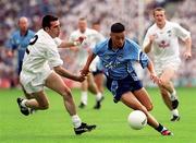 12 August 2000; Jason Sherlock of Dublin in action against Ken Doyle of Kildare during the Bank of Ireland Leinster Senior Football Championship Final replay match between Dublin and Kildare at Croke Park in Dublin. Photo by Brendan Moran/Sportsfile