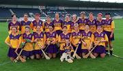 12 August 2000; The Wexford team prior to the All-Ireland Senior Camogie Championship Semi-Final match between Cork and Wexford at Parnell Park in Dublin. Photo by David Maher/Sportsfile