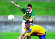 13 August 2000; John Shanahan of Kerry in action against Andrew McPadden of Roscommon during the All-Ireland Junior Football Championship Final match between Roscommon and Kerry at McDonagh Park in Nenagh, Tipperary. Photo by Damien Eagers/Sportsfile