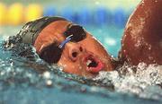 21 August 2000; Irish swimmer Chantal Gibney during a training session at the Westwood Club in Dublin prior to the 2000 Sydney Olympic Games. Photo by Brendan Moran/Sportsfile