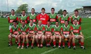 30 July 2000; The Mayo team prior to the Connacht Minor Football Championship Final match between Roscommon and Mayo at Dr Hyde Park in Roscommon. Photo by Ray Lohan/Sportsfile