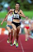20 August 2000; Sonia O'Sullivan of Ballymore Cobh AC, Cork, on her way to winning the Women's 1500m Final during the AAI National Track and Field Championships of Ireland at Morton Stadium in Dublin. Photo by Pat Murphy/Sportsfile