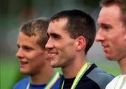 20 August 2000; Mark Carroll of Leevale AC, Cork, after winning the Men's 5000m Final during the AAI National Track and Field Championships of Ireland at Morton Stadium in Dublin. Photo by Pat Murphy/Sportsfile
