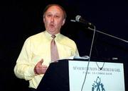 21 August 2000; Cork County Board Secretary and workgroup member Frank Murphy speaking during the GAA Intercounty Fixtures Schedule Workgroup report at the GAA Museum in Croke Park, Dublin. Photo by Ray McManus/Sportsfile