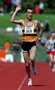20 August 2000; Mark Carroll of Leevale AC, Cork, on his way to winning the Men's 5000m Final during the AAI National Track and Field Championships of Ireland at Morton Stadium in Dublin. Photo by Brendan Moran/Sportsfile