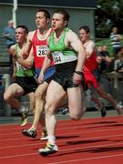 20 August 2000; John McAdorey of Ballymena Antrim AC, Antrim, in action in the Men's 100m heats during the AAI National Track and Field Championships of Ireland at Morton Stadium in Dublin. Photo by Brendan Moran/Sportsfile