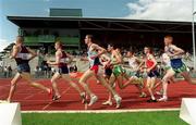 20 August 2000; A vier of the Junior Men's 3000m race during the AAI National Track and Field Championships of Ireland at Morton Stadium in Dublin. Photo by Brendan Moran/Sportsfile