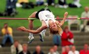 20 August 2000; Brendan Reilly of Belgrave Harriers AC, clears the bar on his way to winning the Men's High Jump during the AAI National Track and Field Championships of Ireland at Morton Stadium in Dublin. Photo by Brendan Moran/Sportsfile