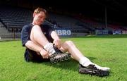 23 August 2000; Trevor Molloy of Bohemians prepares for squad training at Dalymount Park in Dublin ahead of their UEFA Cup 2nd leg match against Aberdeen. Photo by David Maher/Sportsfile