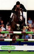 11 August 2000; Billy Twomey on Conquest II during the Nations Cup at the Kerrygold Horse Show at the RDS Arena in Dublin. Photo by Matt Browne/Sportsfile