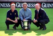 24 August 2000; In attendance at the launch of the Guinness Interprovincial Rugby Championship at Lansdowne Road in Dublin are, from left, Leinster head coach Matt Williams, Connacht head coach Steph Nel and Munster head coach Declan Kidney. Photo by Brendan Moran/Sportsfile