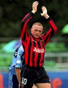 27 August 2000; Glen Crowe of Bohemians during the Eircom League Premier Division match between UCD and Bohemians at Belfield Park in Dublin. Photo by Ray Lohan/Sportsfile