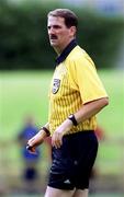 27 August 2000; Referee John Feigherty during the Eircom League Premier Division match between UCD and Bohemians at Belfield Park in Dublin. Photo by Ray Lohan/Sportsfile