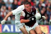 27 August 2000; Seán Óg de Paor of Galway in action against John Doyle of Kildare during the Bank of Ireland All-Ireland Senior Football Championship Semi-Final match between Galway and Kildare at Croke Park in Dublin. Photo by Matt Browne/Sportsfile