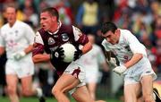 27 August 2000; Seán Óg de Paor of Galway in action against John Doyle of Kildare during the Bank of Ireland All-Ireland Senior Football Championship Semi-Final match between Galway and Kildare at Croke Park in Dublin. Photo by Matt Browne/Sportsfile