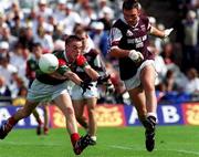 27 August 2000; Niall Kilmartin of Westmeath in action against Edmond Barrett of Mayo during the All-Ireland Minor Football Championship Semi-Final match between Mayo and Westmeath at Croke Park in Dublin. Photo by Matt Browne/Sportsfile