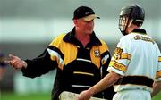 28 August 2000; Manager Brian Cody with Stephen Grehan during Kilkenny Senior Hurling Squad Training and Press Conference at Nowlan Park in Kilkenny. Photo by Ray McManus/Sportsfile