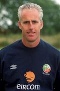 30 August 2000; Republic of Ireland manager Mick McCarthy prior to the team's departure for the first game against Holland in their 2002 FIFA World Cup Qualifying Campaign. Photo by David Maher/Sportsfile