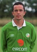 30 August 2000; Gary Kelly of Republic of Ireland prior to the team's departure for the first game against Holland in their 2002 FIFA World Cup Qualifying Campaign. Photo by David Maher/Sportsfile