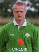 30 August 2000; Damien Duff of Republic of Ireland prior to the team's departure for the first game against Holland in their 2002 FIFA World Cup Qualifying Campaign. Photo by David Maher/Sportsfile