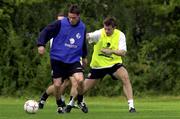 31 August 2000; Steve Finnan, left, and Kevin Kilbane during Republic of Ireland Squad Training at the Sport Park Riekershaven in Amsterdam, Netherlands. Photo by Matt Browne/Sportsfile
